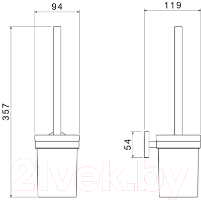 Ершик для унитаза Aquatek Европа AQ4110CR