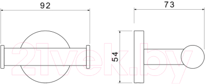Крючок для ванной Aquatek Оберон AQ4202CR