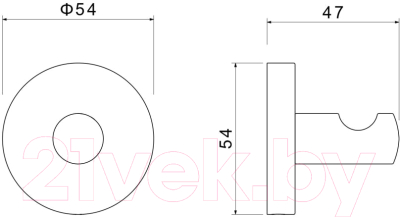 Крючок для ванной Aquatek Оберон AQ4201MB