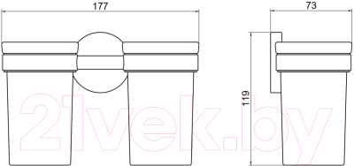 Набор стаканов для зубной щетки и пасты Aquatek Европа AQ4117CR
