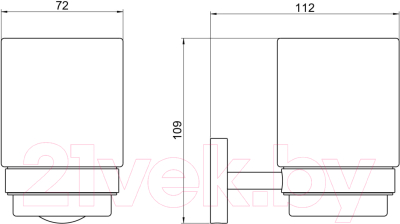 Стакан для зубной щетки и пасты Aquatek Бетта AQ4604MB