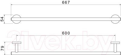 Держатель для полотенца Aquatek Оберон AQ4214CR