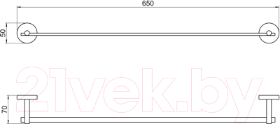 Держатель для полотенца Aquatek Бетта AQ4614CR