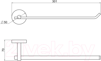 Держатель для полотенца Aquatek Бетта AQ4619CR