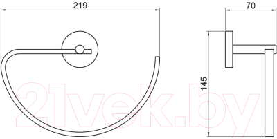 Кольцо для полотенца Aquatek Бетта AQ4621CR