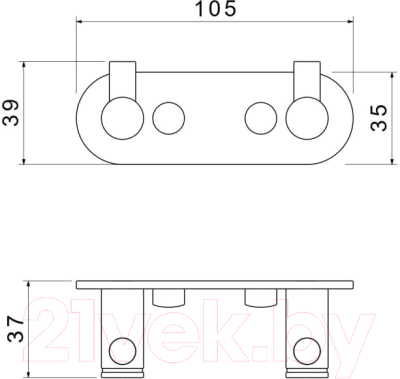 Крючок для ванной Aquatek Европа AQ4102CR