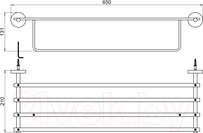 Полка для полотенца Aquatek Бетта AQ4615CR