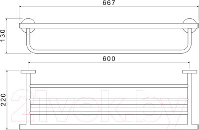 Полка для полотенца Aquatek Оберон AQ4215CR