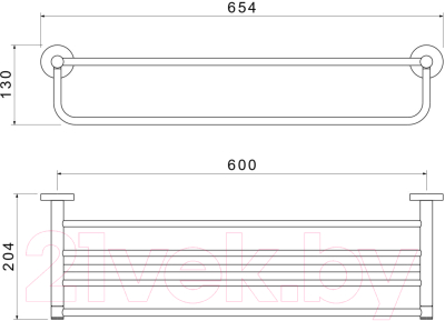 Полка для полотенца Aquatek Европа AQ4115CR