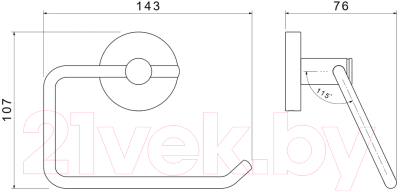 Держатель для туалетной бумаги Aquatek Европа AQ4118CR