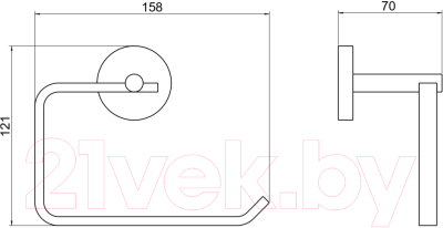 Держатель для туалетной бумаги Aquatek Бетта AQ4608MB