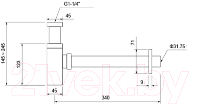 Сифон Aquatek AQ6013MB