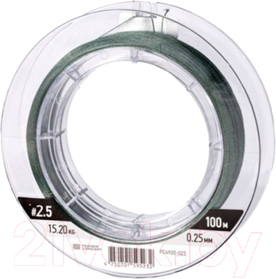 Леска плетеная Feeder Concept Flat Method х8 Shock Leader Dark Green 100/025 / FC4920-025 - фото