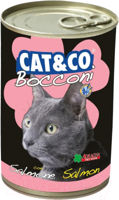 Влажный корм для кошек Adragna Cat&Co кусочки лосося в соусе - фото