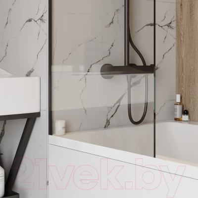 Стеклянная шторка для ванны Teymi Timo 60x140 / T00271