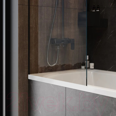 Стеклянная шторка для ванны Teymi Timo 70x140 / T00274