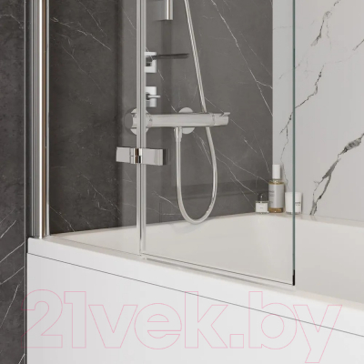 Стеклянная шторка для ванны Teymi Anni 80x140 / T00276