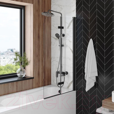 Стеклянная шторка для ванны Teymi Anni 80x140 / T00277