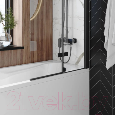 Стеклянная шторка для ванны Teymi Anni 80x140 / T00277