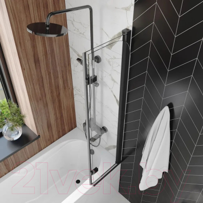 Стеклянная шторка для ванны Teymi Anni 80x140 / T00277