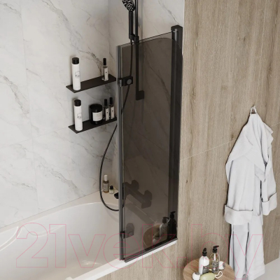 Стеклянная шторка для ванны Teymi Anni S 80x140 / T00278