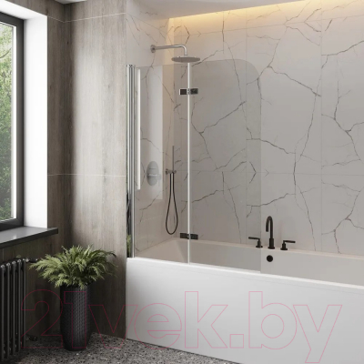 Стеклянная шторка для ванны Teymi Anni 100x140 / T00279