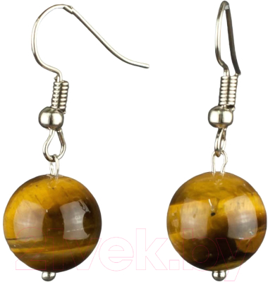 Серьги Wolves Элитный Тигровый глаз 40892 №2 - фото