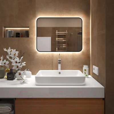 Зеркало Teymi Solli Black Soft Line 80x60 / T20232S