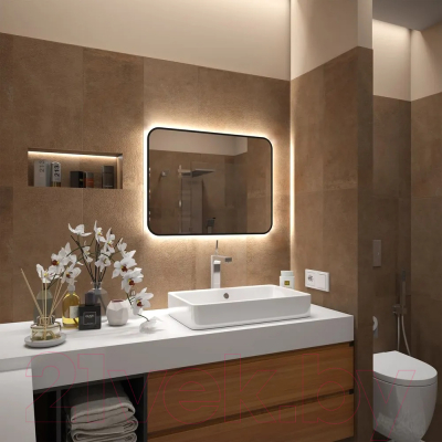 Зеркало Teymi Solli Black Soft Line 80x60 / T20232S