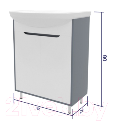 Тумба под умывальник Teymi Aina 60 / T60004