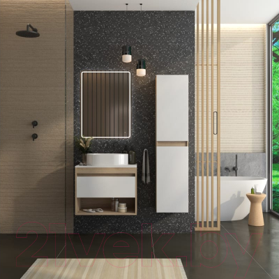 Тумба под умывальник Teymi Ritta 65 / T60520 (дуб эврика/белый матовый)