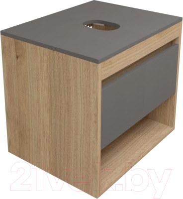 Тумба под умывальник Teymi Ritta 55 / T60523 (дуб эврика/графит матовый) - фото