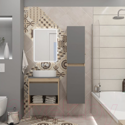 Тумба под умывальник Teymi Ritta 55 / T60523 (дуб эврика/графит матовый)