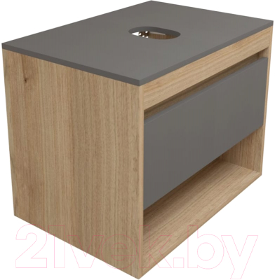 Тумба под умывальник Teymi Ritta 65 / T60524 (дуб эврика/графит матовый) - фото