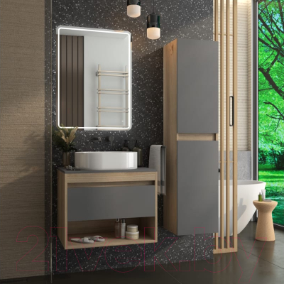 Тумба под умывальник Teymi Ritta 65 / T60524 (дуб эврика/графит матовый)