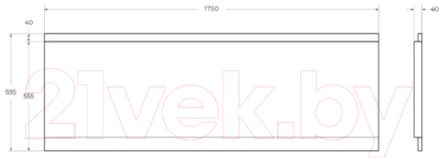 Экран для ванны Cezares ECO-175-F-SCR-W37