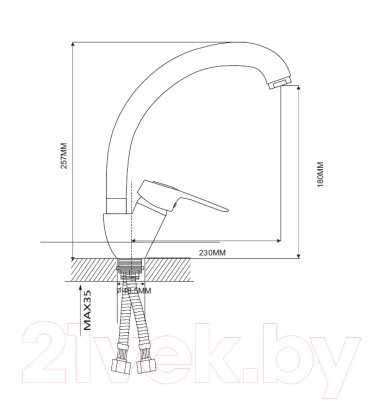 Смеситель Ekko EM4104-2