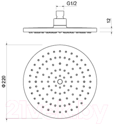 Лейка верхнего душа Aquatek AQ2086CR