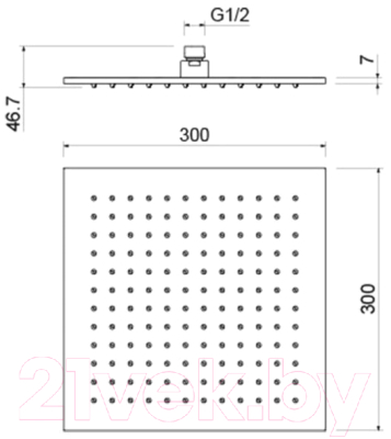 Лейка верхнего душа Aquatek AQ2078MB