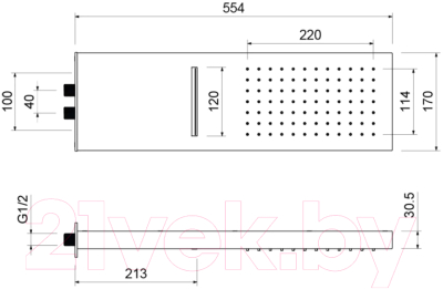 Лейка верхнего душа Aquatek AQ2085CR