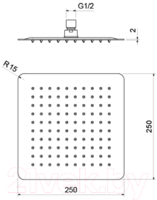 Лейка верхнего душа Aquatek AQ2072MB