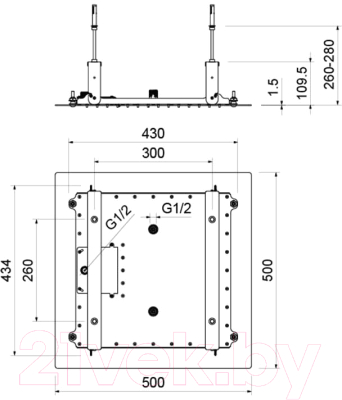 Лейка верхнего душа Aquatek AQ2082CR