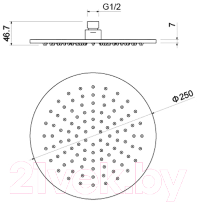 Лейка верхнего душа Aquatek AQ2077CR