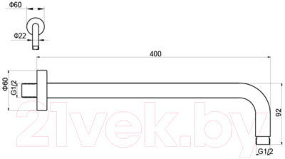 Душевой кронштейн Aquatek AQ2176MB