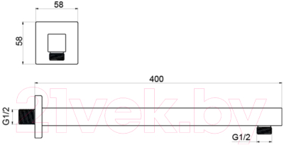Душевой кронштейн Aquatek AQ2177MB