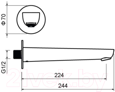 Излив Aquatek Бетта AQ1141MB