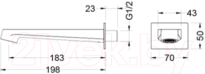 Излив Aquatek Оберон AQ1241CR