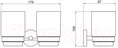 Набор стаканов для зубной щетки и пасты Aquatek Бетта AQ4617CR