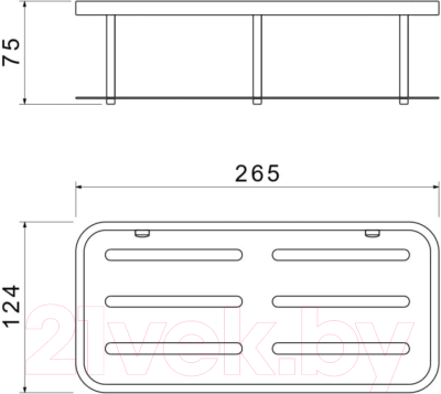 Полка для ванной Aquatek AQ4936MB