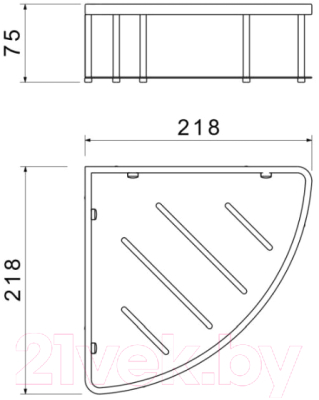 Полка для ванной Aquatek AQ4926MB